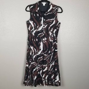 Harolds Sleeveless Button Front Shirtwaist Dress 8